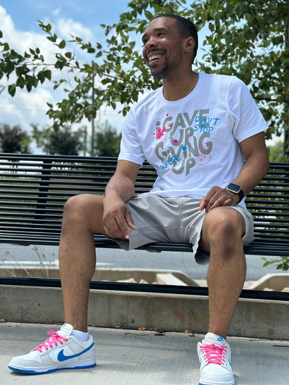 I Gave Up Giving Up® Graffiti T-Shirt (White)