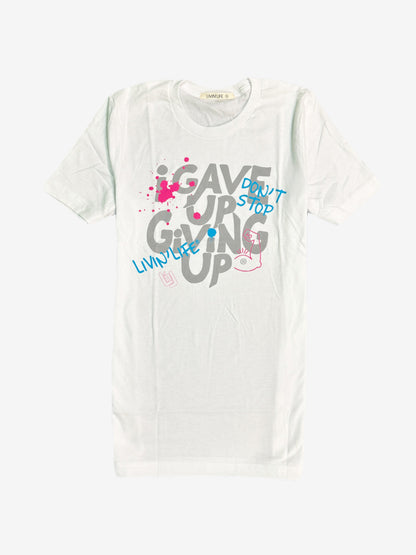 I Gave Up Giving Up® Graffiti T-Shirt (White)